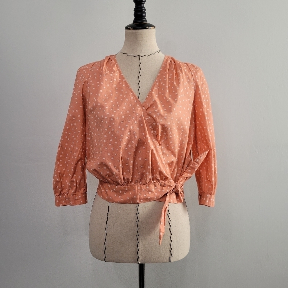 Madewell Wrap Top in Star Scatter